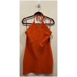 ABERCROMBIE AND FITCH Burnt Orange Halter Mini Dress